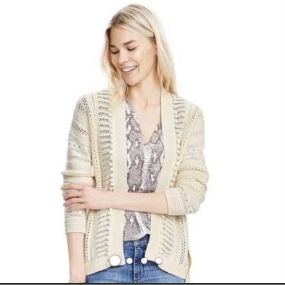 Banana Republic Pom Pom Cardigan